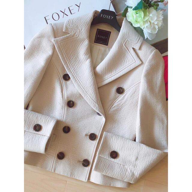 極美品!FOXEY ウールピーコート 40 Rene | jarussi.com.br