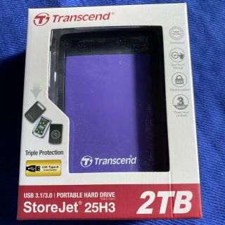 トランセンド(Transcend)の★☆新品未使用 Transcend 2TBポータブルハードディスク ☆★(PC周辺機器)