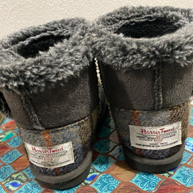 Harris Tweed(ハリスツイード)のちょこ様専用キッズ⭐︎ハリスツイードムートンブーツ キッズ/ベビー/マタニティのキッズ靴/シューズ(15cm~)(ブーツ)の商品写真