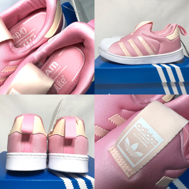 adidas(アディダス)の【新品】アディダス スーパースター キッズスニーカー ピンク 15.0 キッズ/ベビー/マタニティのキッズ靴/シューズ(15cm~)(スニーカー)の商品写真