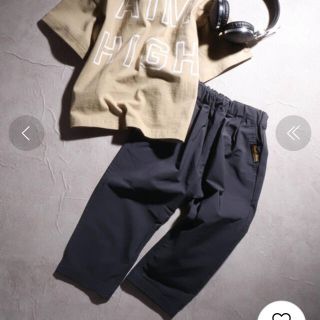 ブリーズ(BREEZE)の《美品》タックストレートパンツ 4WAYストレッチ 9分丈 100(パンツ/スパッツ)