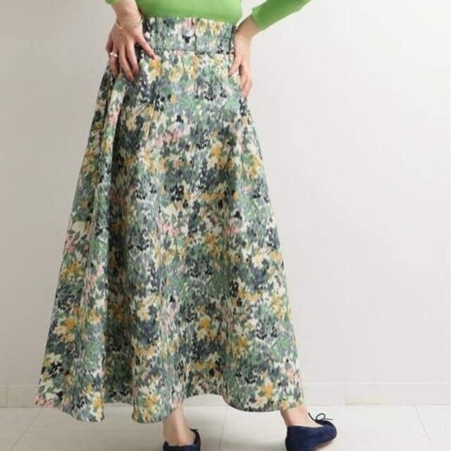 IENA(イエナ)の専用☆IENA かすれフラワーギャザースカート size38 レディースのスカート(ロングスカート)の商品写真