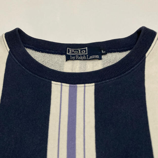 POLO RALPH LAUREN(ポロラルフローレン)のラルフローレン　スウェット　ヴィンテージ　ポロ　ストライプ　貴重　RRL  メンズのトップス(スウェット)の商品写真