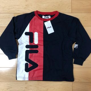 フィラ(FILA)のフィラ FILA 裏起毛トレーナー 紺×赤 130cm ☆新品未使用(Tシャツ/カットソー)