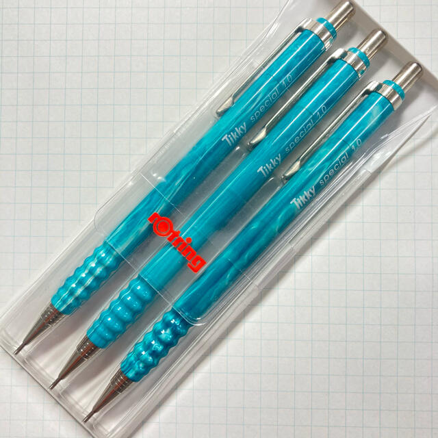 rotring(ロットリング)のrotring Tikky special グリーンマーブル軸 1.0mm 3本 インテリア/住まい/日用品の文房具(ペン/マーカー)の商品写真