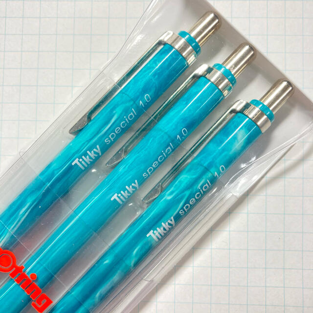 rotring Tikky special グリーンマーブル軸 1.0mm 3本 1