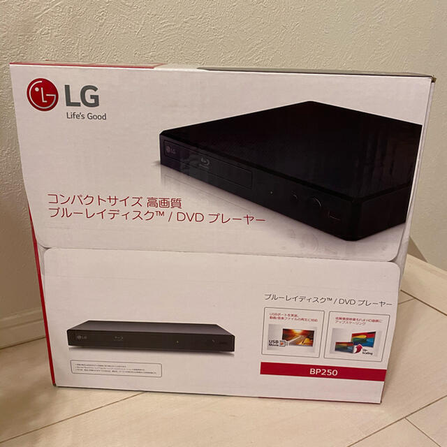 LG Electronics(エルジーエレクトロニクス)のLG ブルーレイディスク　DVDプレーヤー　HDMIケーブル スマホ/家電/カメラのテレビ/映像機器(ブルーレイプレイヤー)の商品写真