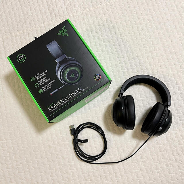 【美品・保証書あり】Razer Kraken Ultimate ヘッドセット