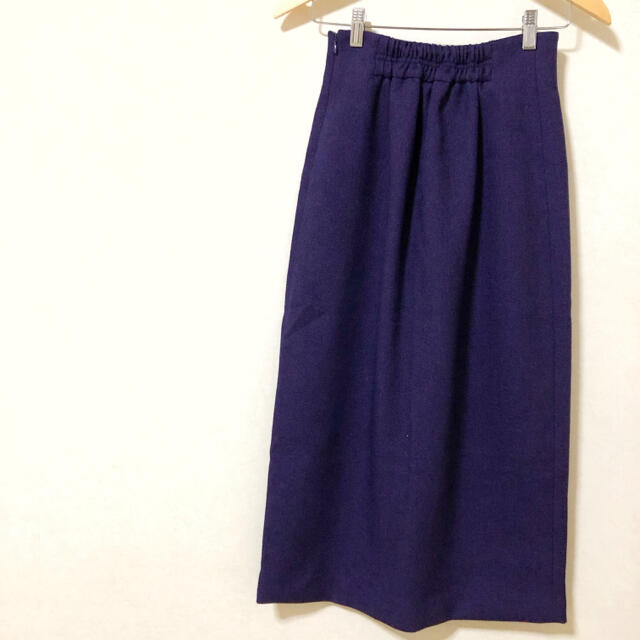 ⭐️天赦日夜価格⭐️ドロワットロートレアモン　タイト　ロングスカート　紫　スリム レディースのスカート(ロングスカート)の商品写真
