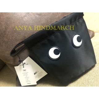 アニヤハインドマーチ(ANYA HINDMARCH)の【新品】アニヤハインドマーチ　アイズ　巾着　ポーチ　トート(ポーチ)