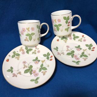 ウェッジウッド(WEDGWOOD)のウェッジウッド ワイルドストロベリー  コーヒーカップ ２客セット(食器)