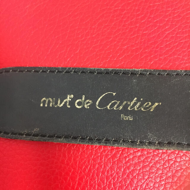 Cartier(カルティエ)の難あり　カルティエ　レディース　ベルト　黒×金 レディースのファッション小物(ベルト)の商品写真