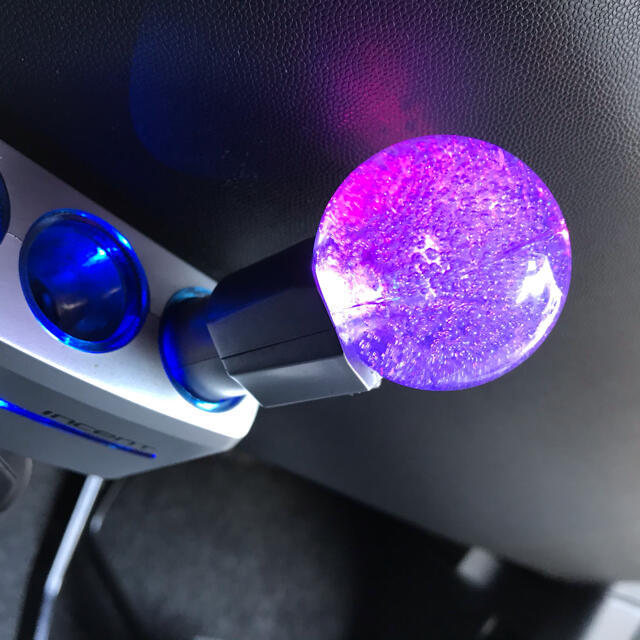 【色:助手席用ブラック】車用 サイドポケット LED 7色変化 レインボー 自動