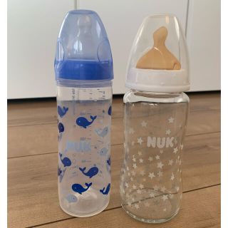 NUK 哺乳瓶　ビンとプラスチック 2本(哺乳ビン)