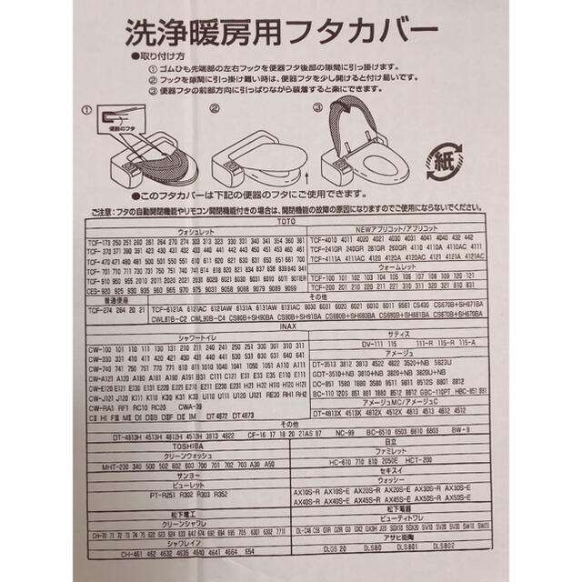 新品未使用♪　ACTUS洗浄暖房用便座カバー インテリア/住まい/日用品のインテリア/住まい/日用品 その他(その他)の商品写真