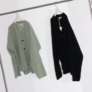 ワンエルディーケーセレクト(1LDK SELECT)のYOKE 7G ALPACA WOOL RIB STTICH CARDIGAN(カーディガン)