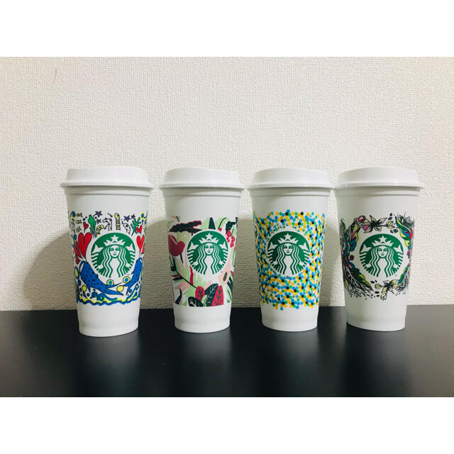 Starbucks Coffee(スターバックスコーヒー)の[1セット4個] スターバックスリユーザブルカップ  インテリア/住まい/日用品のキッチン/食器(タンブラー)の商品写真