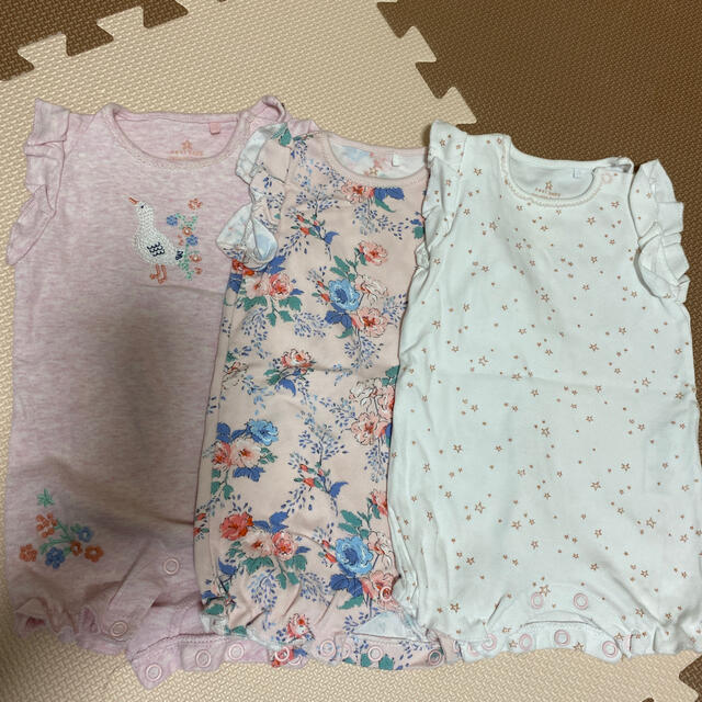 NEXT(ネクスト)のnext baby 女の子用ロンパース　３枚セット キッズ/ベビー/マタニティのベビー服(~85cm)(ロンパース)の商品写真