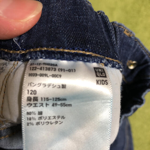 UNIQLO(ユニクロ)のユニクロ　デニムスカート　120 キッズ/ベビー/マタニティのキッズ服女の子用(90cm~)(スカート)の商品写真