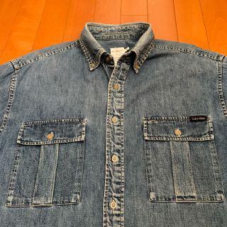 Calvin Klein - 古着 90s Calvin Klein Jeans 長袖BD デニムシャツの