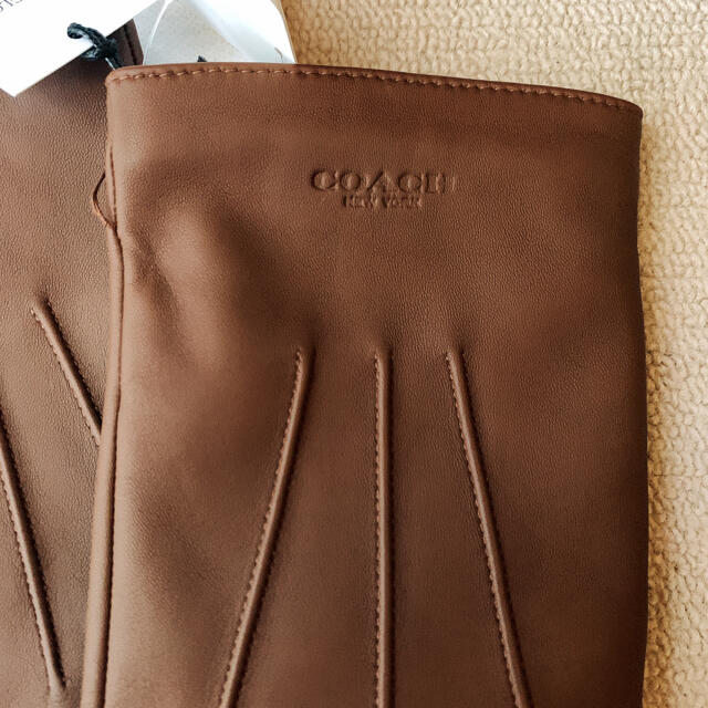 COACH(コーチ)のCOACH メンズレザーグローブ 手袋 M メンズのファッション小物(手袋)の商品写真