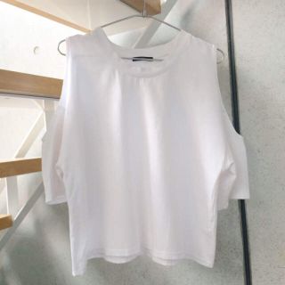 エモダ(EMODA)のEMODA 肩開きホワイトTシャツ(Tシャツ(半袖/袖なし))