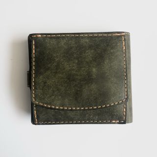 Ryu 財布 二つ折り財布 革財布 緑財布 本革 金運の通販 by benku|ラクマ