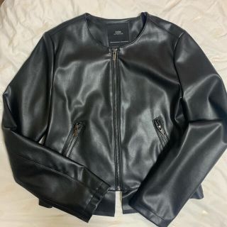 ザラ(ZARA)のZARA エコレザー　ジャケット(ノーカラージャケット)