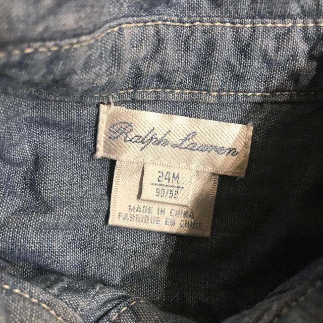 Ralph Lauren(ラルフローレン)のお値下げ☆ラルフローレン　Ralph Lauren キッズ　デニムシャツ キッズ/ベビー/マタニティのキッズ服女の子用(90cm~)(ワンピース)の商品写真