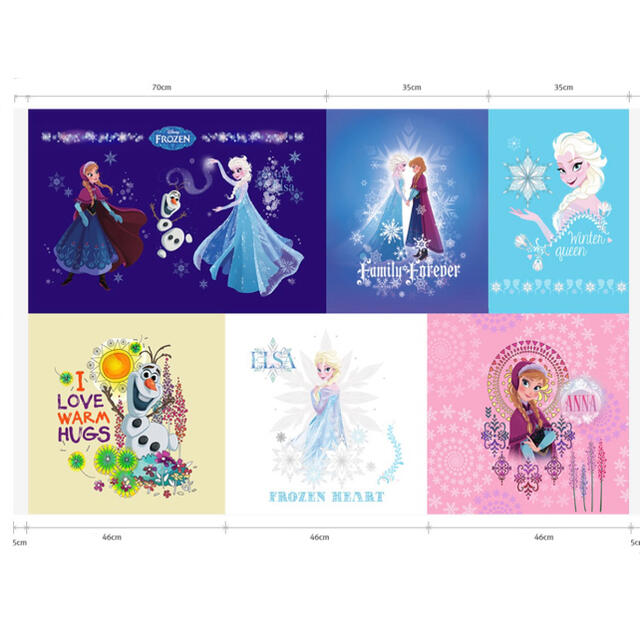 Disney(ディズニー)の新品●アナ雪　パネル生地　海外正規品 ハンドメイドの素材/材料(生地/糸)の商品写真