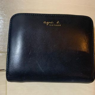 アニエスベー(agnes b.)のアニエスベー　二つ折り財布　黒(財布)