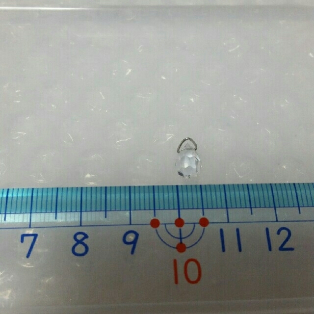新品　シルバー金具　チェコガラス　シズク形パーツ(３)ハンドメイド用 1