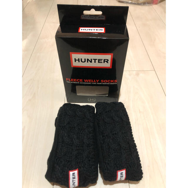 HUNTER(ハンター)のハンターインナーソックス　黒ニットＭ新品 レディースの靴/シューズ(レインブーツ/長靴)の商品写真