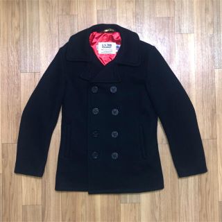 ショット(schott)の美品 Schott 752JR Pコート 36 ブラック ネイビー 753us(ピーコート)