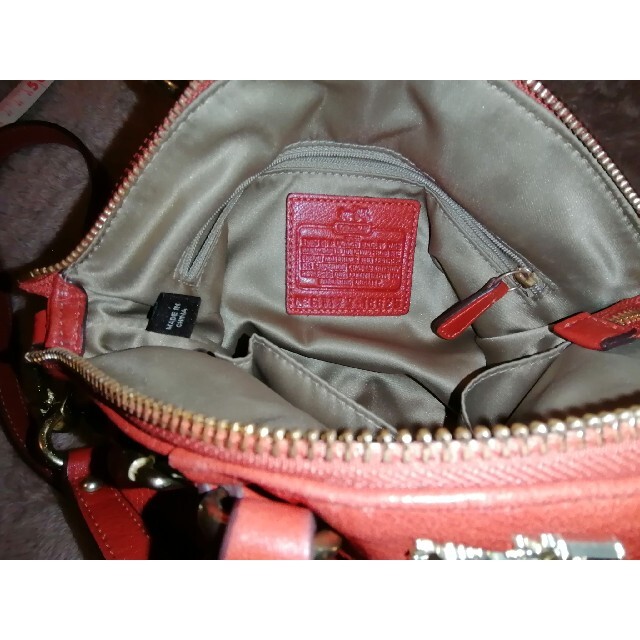 COACH 2WAYバック 革 オレンジ系