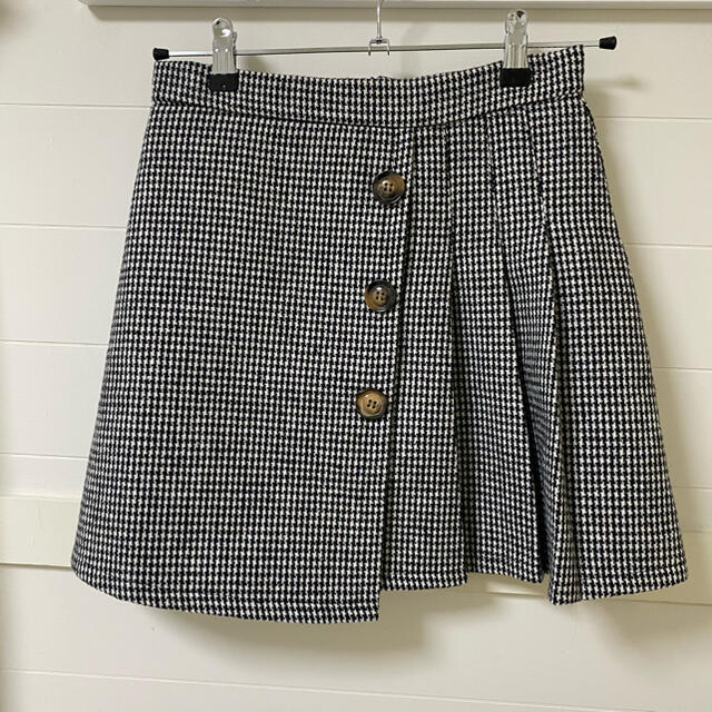 くん様　pleats check mini skirt (Black) レディースのスカート(ミニスカート)の商品写真