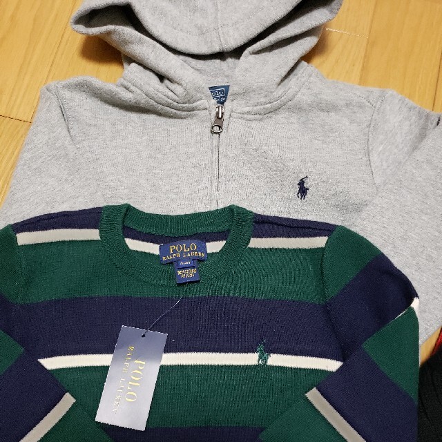 POLO RALPH LAUREN(ポロラルフローレン)の新品　ラルフローレン　セーター　パーカー　まとめ売り　福袋　110  4T キッズ/ベビー/マタニティのキッズ服男の子用(90cm~)(Tシャツ/カットソー)の商品写真