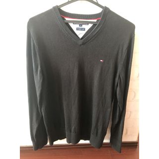 トミーヒルフィガー(TOMMY HILFIGER)のTOMMY HILFIGER 黒　コットンセーター(ニット/セーター)