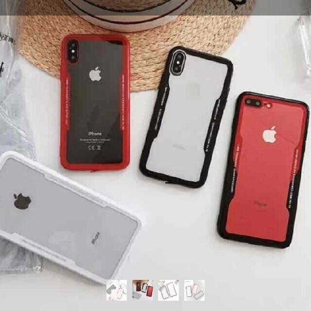 インスタ映えiPhoneXS/X赤ケース スマホ/家電/カメラのスマホアクセサリー(iPhoneケース)の商品写真