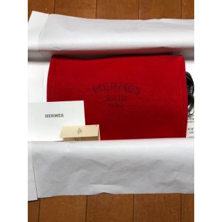 エルメス(Hermes)の美品 HERMES エルメス フラットポーチ ヨッティングPM レッド 正規品(ポーチ)