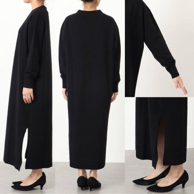 未使用【ジャーナルスタンダード】KATE-WOOL Vネックワンピース/黒