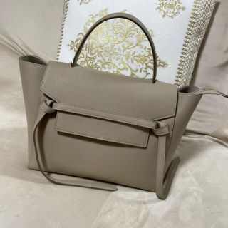 セリーヌ(celine)のセリーヌ celine ベルトバッグ ミニ グレインドカーフスキン ライトトープ(ハンドバッグ)