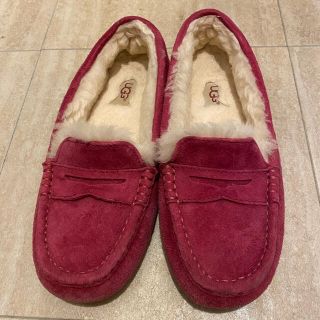 アグ(UGG)のアグ　モカシン　ピンク系　25センチ(スリッポン/モカシン)