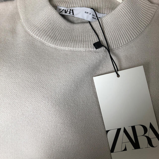 ZARA(ザラ)の水曜日まで☆ZARA ニットワンピース S パールグレー レディースのワンピース(ロングワンピース/マキシワンピース)の商品写真