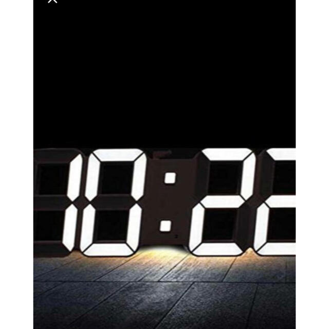 LED デジタル 壁掛け時計 インダストリアル モノトーン