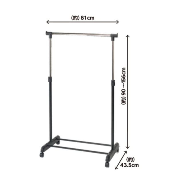 【送料無料】☆超人気☆ハンガーラック シングル インテリア/住まい/日用品の収納家具(棚/ラック/タンス)の商品写真