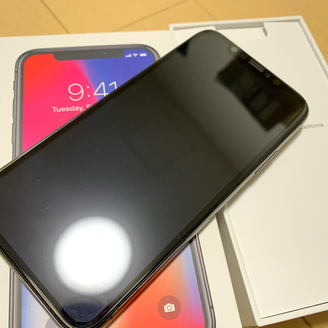 送料無料　iPhone X Space Gray 256 GB SIMフリー 2