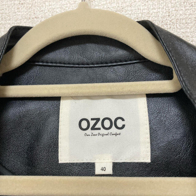 OZOC(オゾック)の引越のため限定値下げ！フェイクレザーライダースジャケット レディースのジャケット/アウター(ライダースジャケット)の商品写真