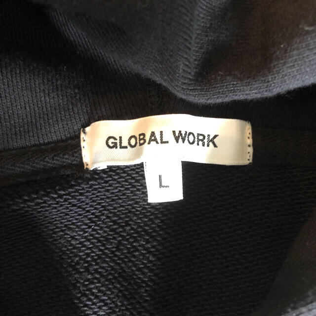 GLOBAL WORK(グローバルワーク)のdali10様専用　GLOBAL WORK パーカー　黒　ダブルファスナー　Ｌ メンズのトップス(パーカー)の商品写真