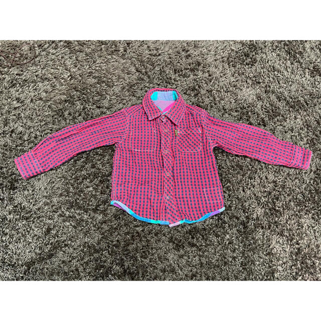 F.O.KIDS(エフオーキッズ)のリバーシブル　チェックシャツ　95 キッズ/ベビー/マタニティのキッズ服男の子用(90cm~)(ブラウス)の商品写真